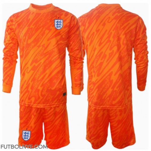Camiseta Inglaterra Portero Primera Equipación para niños Eurocopa 2024 manga larga (+ pantalones cortos)